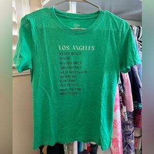 J. Crew Vibrant Green Tee